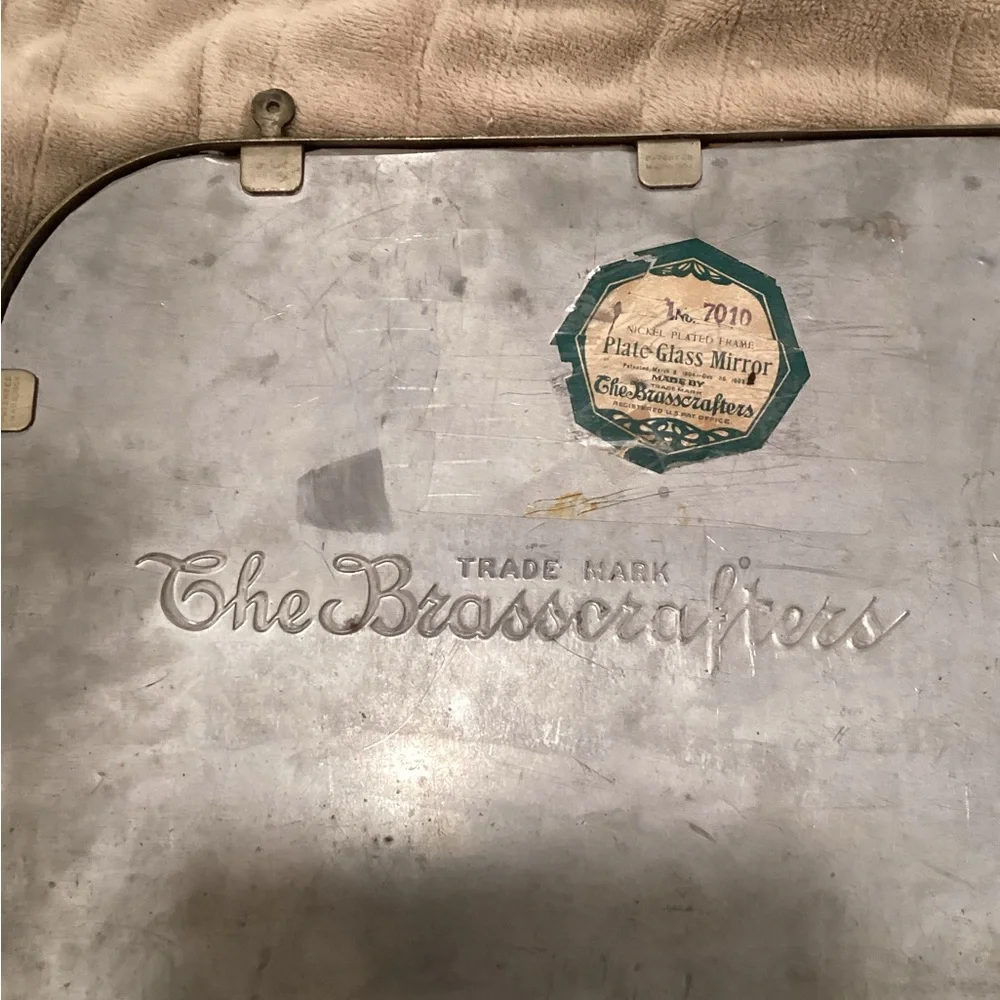 Antique Brasscrafters Framed Mirror circa 1905 Barbers Mirror M OFFERS - Picture 10 of 11